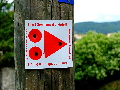 Abb. 3: Hinweistafel zur Routenführung Les Chemins
        du Soleil.